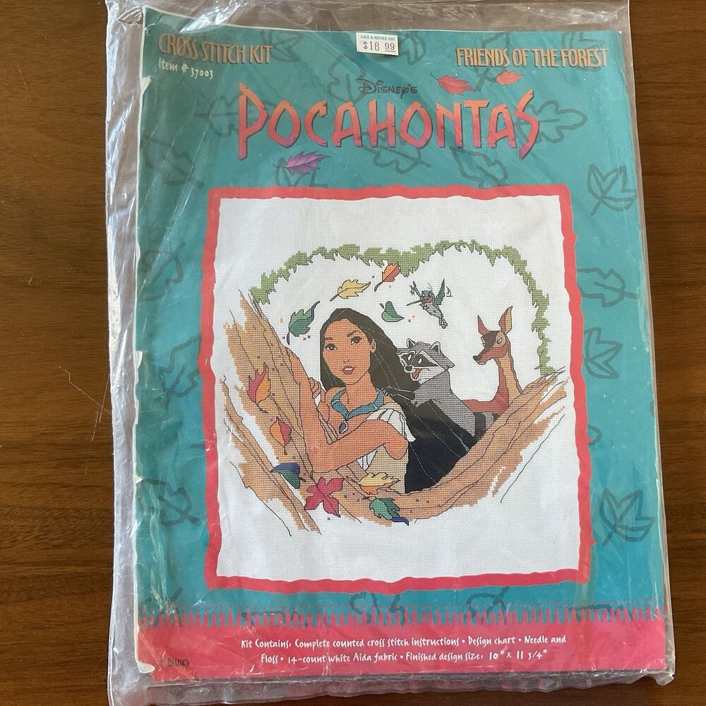 Disney Pocahontas Cross Stitch Kit “Friends of the Forest” #37003 NEW In Package